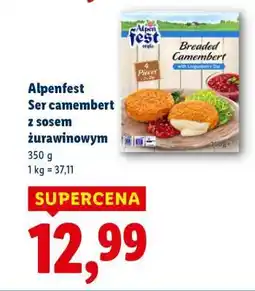 Lidl Alpenfest Ser camembert z sosem żurawinowym oferta