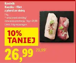 Lidl Rzeźnik Kaczka – filet z piersi ze skórą oferta