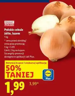 Lidl Polskie cebule żółte, luzem oferta