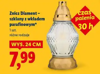 Lidl Znicz Diament – szklany z wkładem parafinowym oferta