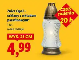 Lidl Znicz Opal – szklany z wkładem parafinowym oferta