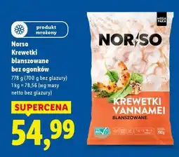 Lidl NORSO Krewetki blanszowane bez ogonków oferta