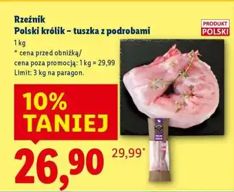 Lidl Rzeźnik Polski królik – tuszka z podrobami oferta