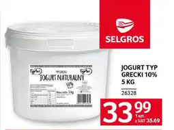 Selgros Jogurt typ grecki 10% oferta
