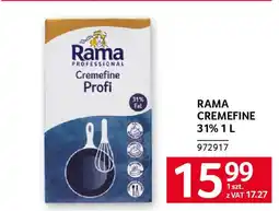 Selgros Rama cremefine 31% oferta