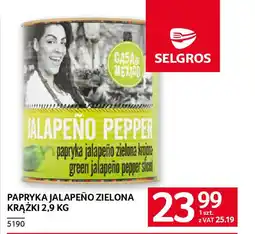 Selgros Papryka jalapeño zielona krążki oferta