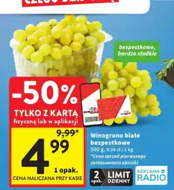Intermarche Winogrono białe bezpestkowe oferta