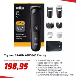 Media Markt Trymer BRAUN AIO5540 Czarny oferta
