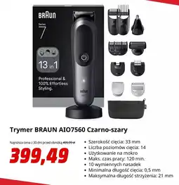 Media Markt Trymer BRAUN AIO7560 Czarno-szary oferta