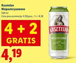 Lidl Piwo Kasztelan Niepasteryzowane oferta