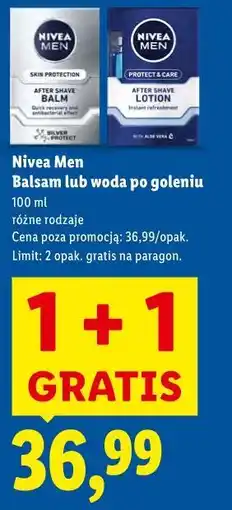 Lidl Balsam lub woda po goleniu NIVEA oferta