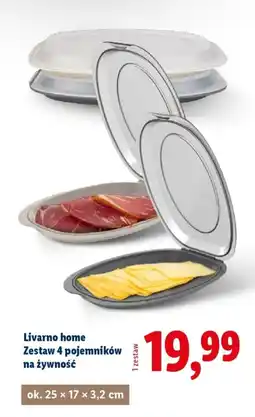 Lidl Livarno home Zestaw 4 pojemników na żywność oferta