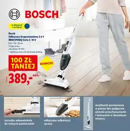 Lidl Bosch Odkurzacz bezprzewodowy 2 w 1 BBHF2PARQ Seria 2, 16 V oferta