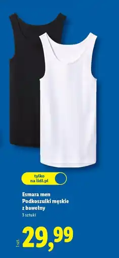 Lidl Esmara men Podkoszulki męskie z bawełny oferta