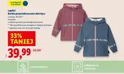 Lidl Lupilu Kurtka przeciwdeszczowa dziecięca oferta