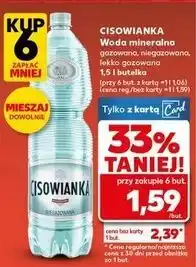 Kaufland Woda lekko gazowana Cisowianka oferta