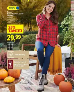 Lidl Esmara Koszula flanelowa damska z bawełny oferta