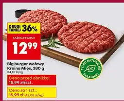 Biedronka Big burger wołowy Kraina Mięs 380 g oferta