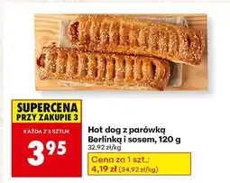 Biedronka Hot dog z parówką Berlinki i sosem Biedronka oferta