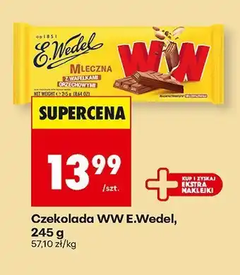 Biedronka Czekolada WW E.Wedel 245 g oferta