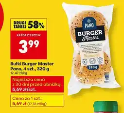 Biedronka Bułki Burger Master Pano 4 szt. 320g oferta