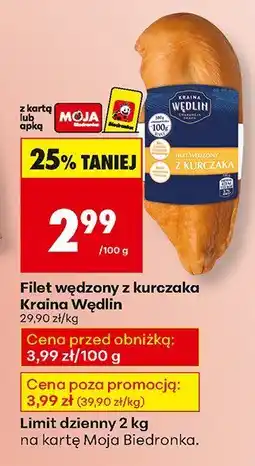 Biedronka Filet wędzony z kurczaka Kraina Wędlin oferta
