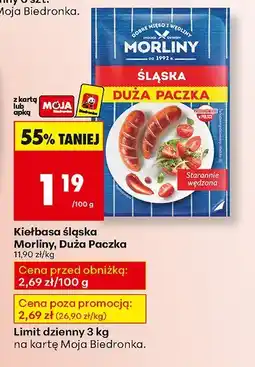 Biedronka Kiełbasa śląska Morliny, Duża Paczka oferta