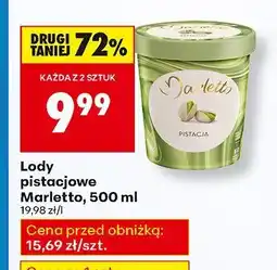 Biedronka Lody pistacjowe Marletto, 500 ml oferta