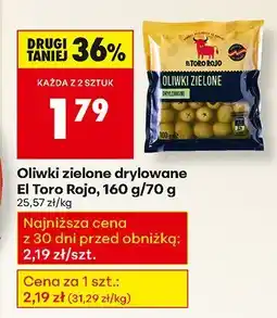 Biedronka Oliwki zielone drylowane El Toro Rojo 160 g/70 g oferta