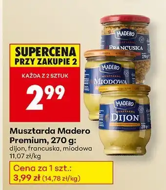 Biedronka Musztarda Madero Premium 270 g oferta