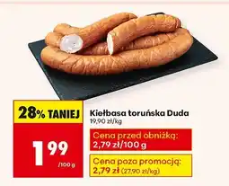 Biedronka Kiełbasa toruńska Duda oferta