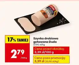 Biedronka Szynka drobiowa gotowana Duda oferta