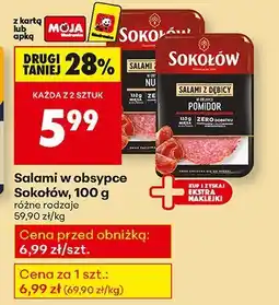 Biedronka Salami w obsypce, różne rodzaje Sokołów oferta