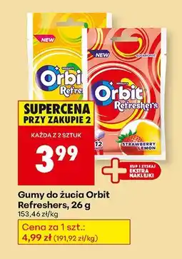 Biedronka Gumy do żucia Orbit Refreshers, różne rodzaje oferta