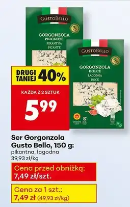 Biedronka Ser Gorgonzola pikantna Gusto Bello oferta