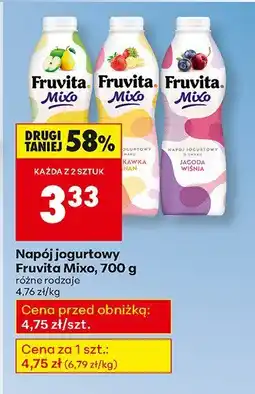 Biedronka Napój jogurtowy Fruvita Mixo, różne rodzaje oferta