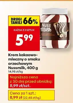 Biedronka Krem kakaowo-mleczny o smaku orzechowym Nussmilk oferta