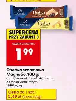 Biedronka Chałwa sezamowa o smaku waniliowo-kakaowym Magnetic oferta