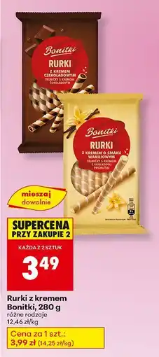 Biedronka Rurki z kremem, różne rodzaje Bonitki oferta