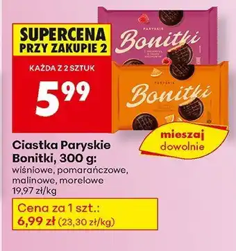 Biedronka Ciastka paryskie wiśniowe Bonitki oferta