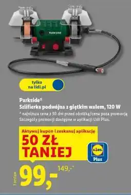 Lidl Parkside Szlifierka podwójna z giętkim wałem, 120 W oferta