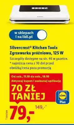 Lidl SILVERCREST KITCHEN TOOLS Zgrzewarka próżniowa 125 W oferta