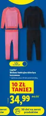 Lidl Lupilu Bielizna funkcyjna dziecięca bezszwowa oferta