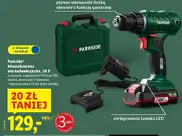 Lidl Parkside Akumulatorowa wiertarkowkrętarka 20 V oferta