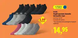 Lidl Crivit Stopki sportowe damskie lub męskie, 5 par oferta