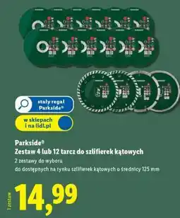 Lidl Parkside Zestaw 4 lub 12 tarcz do szlifierek kątowych oferta