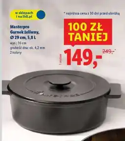 Lidl Masterpro Garnek żeliwny, Ø 29 cm, 5,8 L oferta