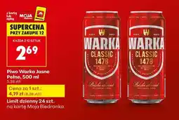 Biedronka Piwo Warka Jasne Pełne , 500 ml oferta
