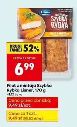 Biedronka Filet z mintaja Szybka Rybka Lisner, 170 g oferta