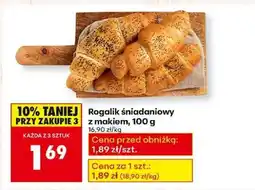 Biedronka Rogalik śniadaniowy z makiem, 100 g oferta